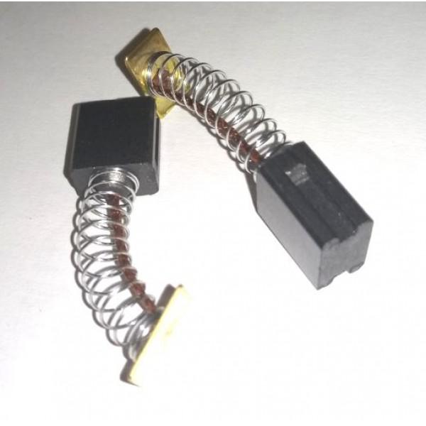 Щетки 6х10х11мм электроугольные. пружина,клемма,уши -вверх, проточки, аналог перфораторов,Электроприбор, Энергомаш, Штурм