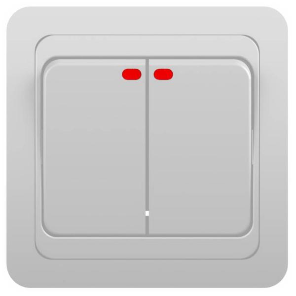 Выключатель 2 кл с инд. КЕРАМИКА с/у 10А 250В/POWERMAN Classic 2123/1151402