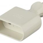 Штепсель (розетка переносная) под плоскую вилку R2 6А (белый, PC-поликарбонат) ЭРА 1865