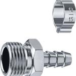 Переходник штуцер ″елочка″ 10 мм - 1/2″М Наруж.., с обжимным хомутом Зубр Профессионал 64924-1/2-10