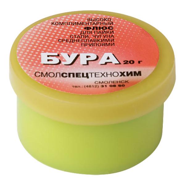 Флюс "БУРА"( активный флюс для высокотемпературной пайки) баночка 20гр. 60575